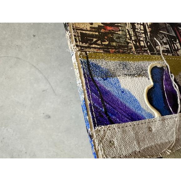 Anthropologie Painted Canvas Clutch Purse - Picture 15 of 16